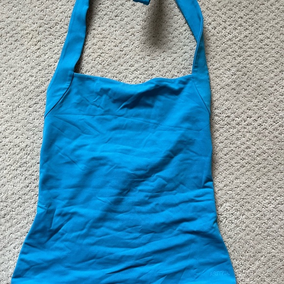 Aritzia Tops - Aritzia Contour Bright Turquoise Halter Top